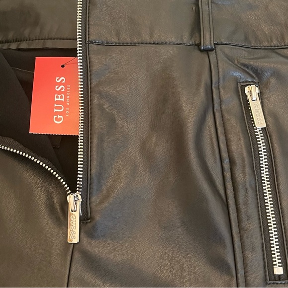 Jairo Zip Faux-Leather Leggings Sz. Large - Picture 3 of 14